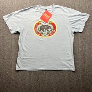 Farm Fresh Anchor Brewing T-Shirt Mens XL Blue California Lager Organic Cotton
